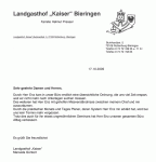 Landgasthof "Kaiser" Bieringen, Familie H. Presser
